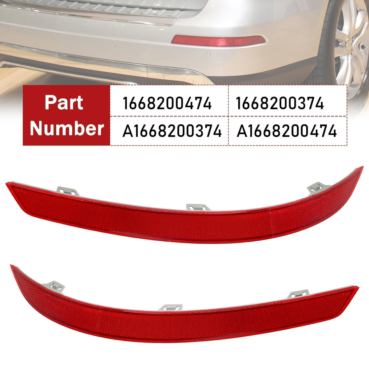 Panwarmoll reflectors installed on rear bumper demonstrating improved visibility