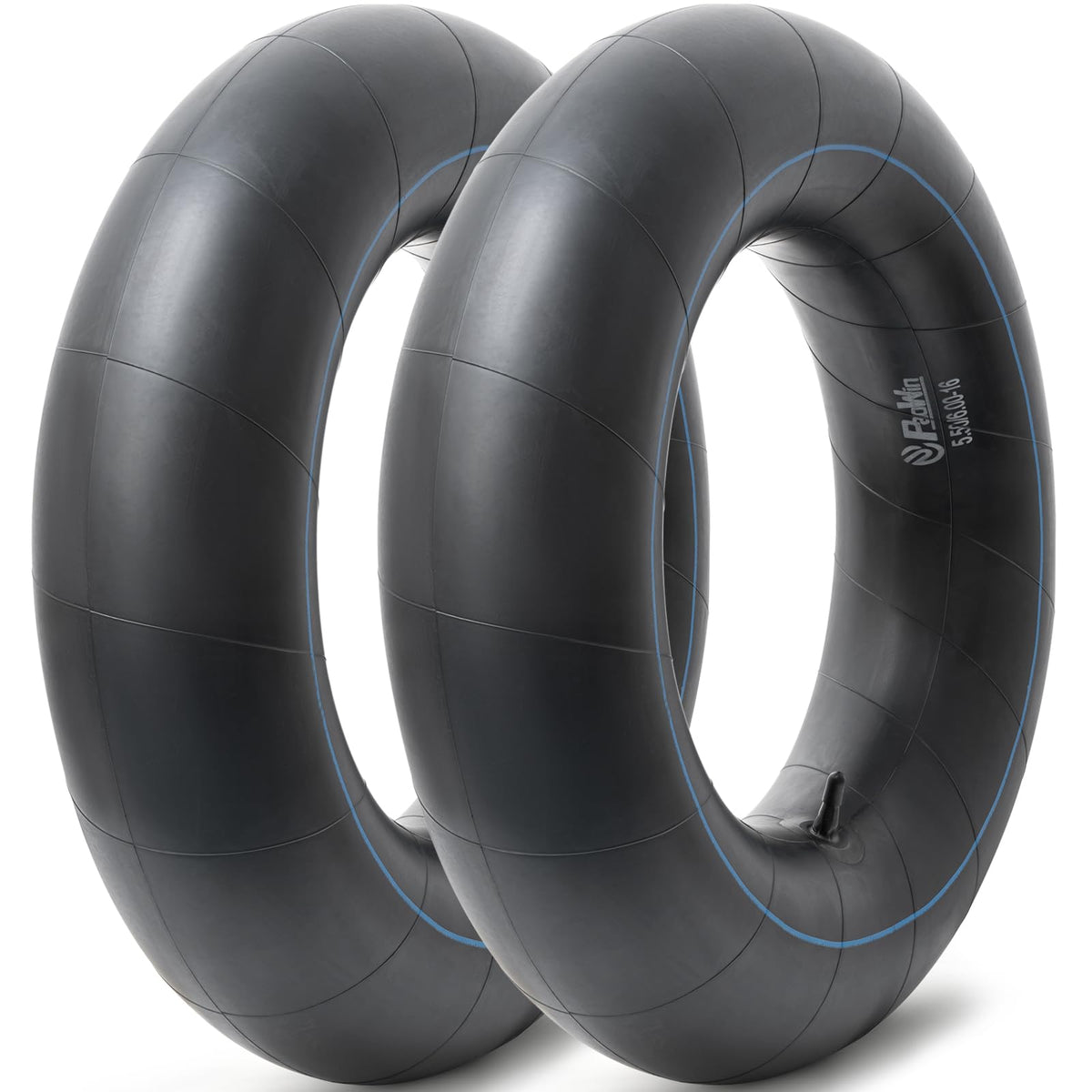 PaoWin front view of boxed 2-pack inner tubes showing product and size benefit