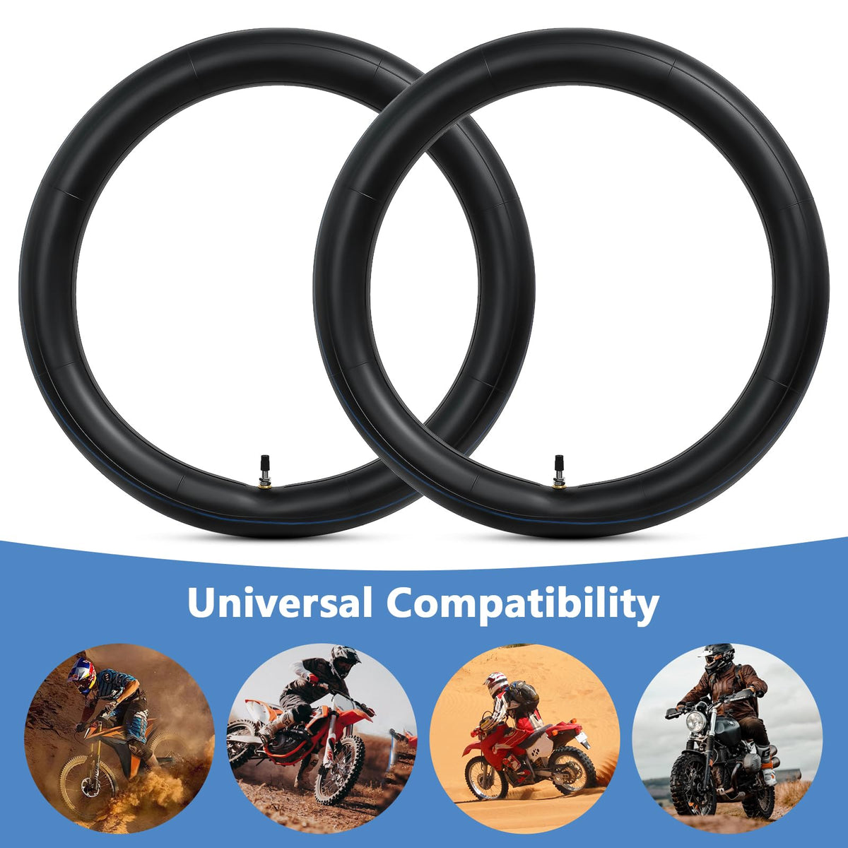 PaoWin inner tube installed on dirt bike rear wheel showing durability benefit