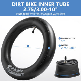 PaoWin inner tube installed on a mini pit bike front wheel demonstrating fit and seal