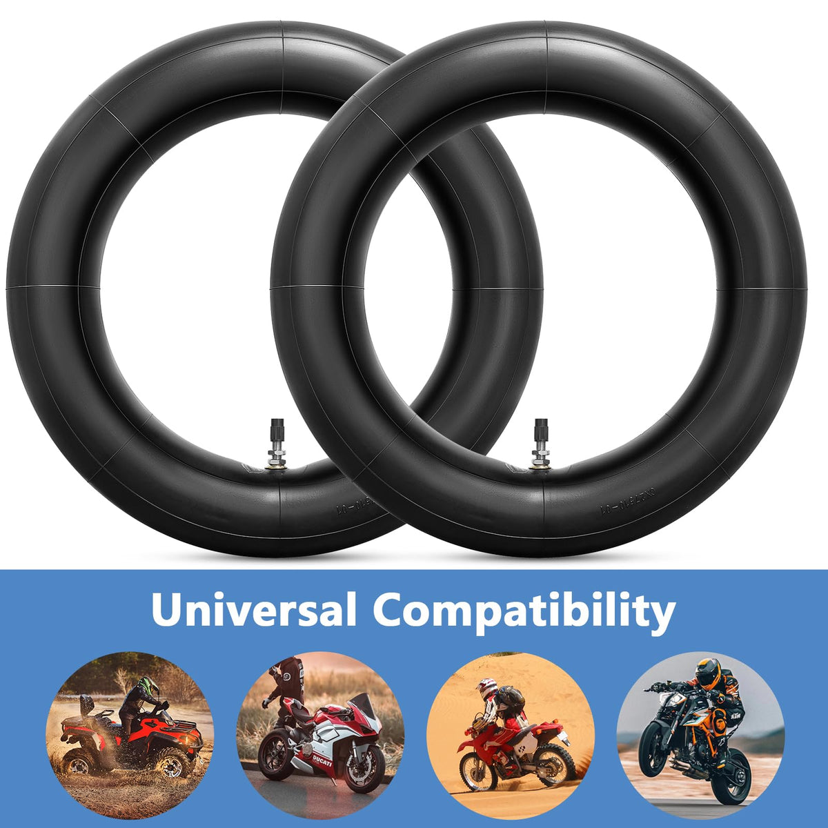 PaoWin two heavy duty inner tubes flat lay to show included pair and texture