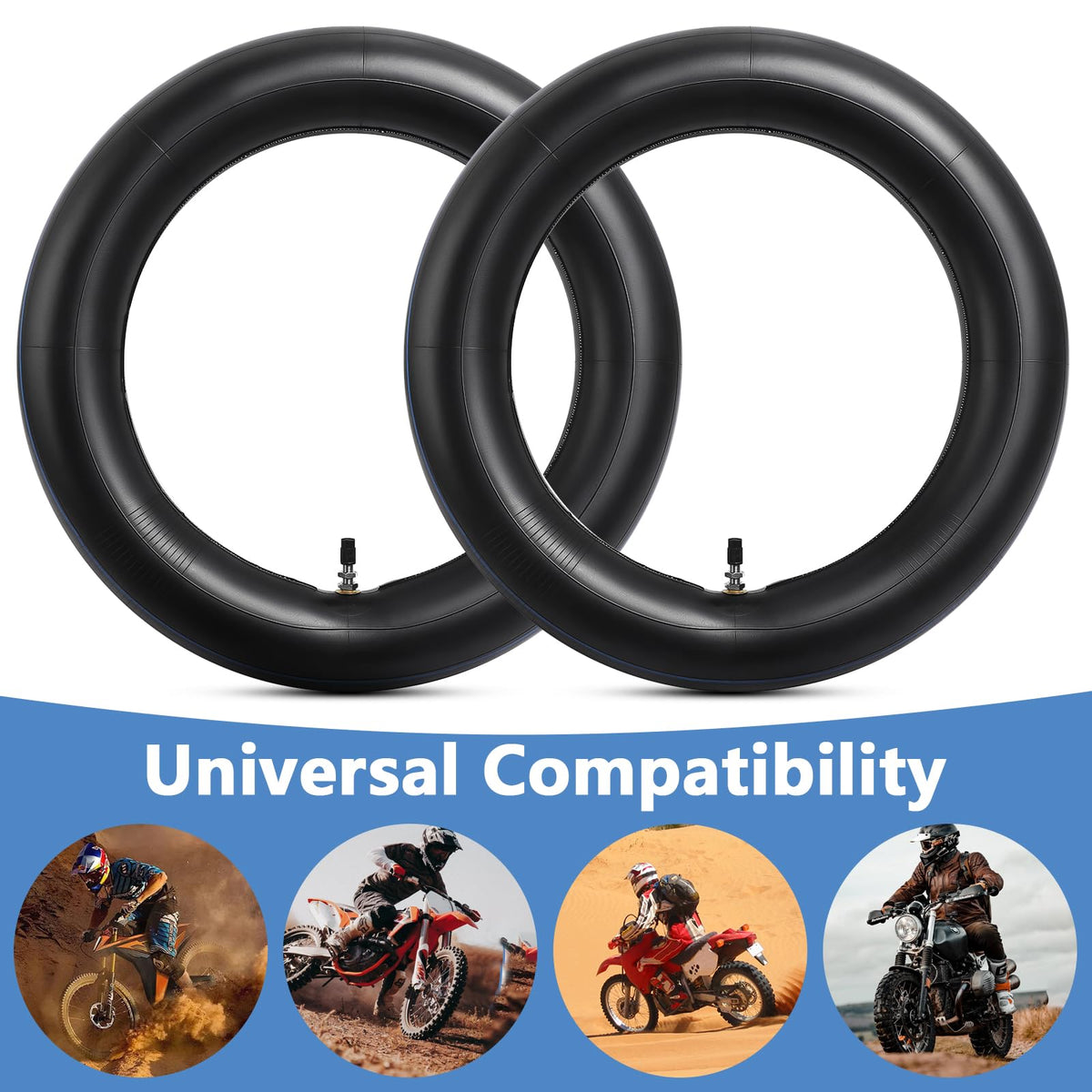 PaoWin two inner tubes flat lay illustrating the included two-pack convenience