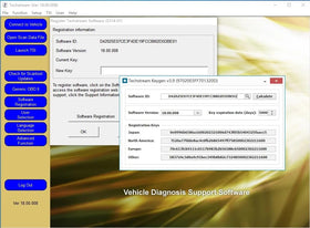 PARANNIC cable plugged into vehicle OBDII port demonstrating fast Techstream diagnostics on car
