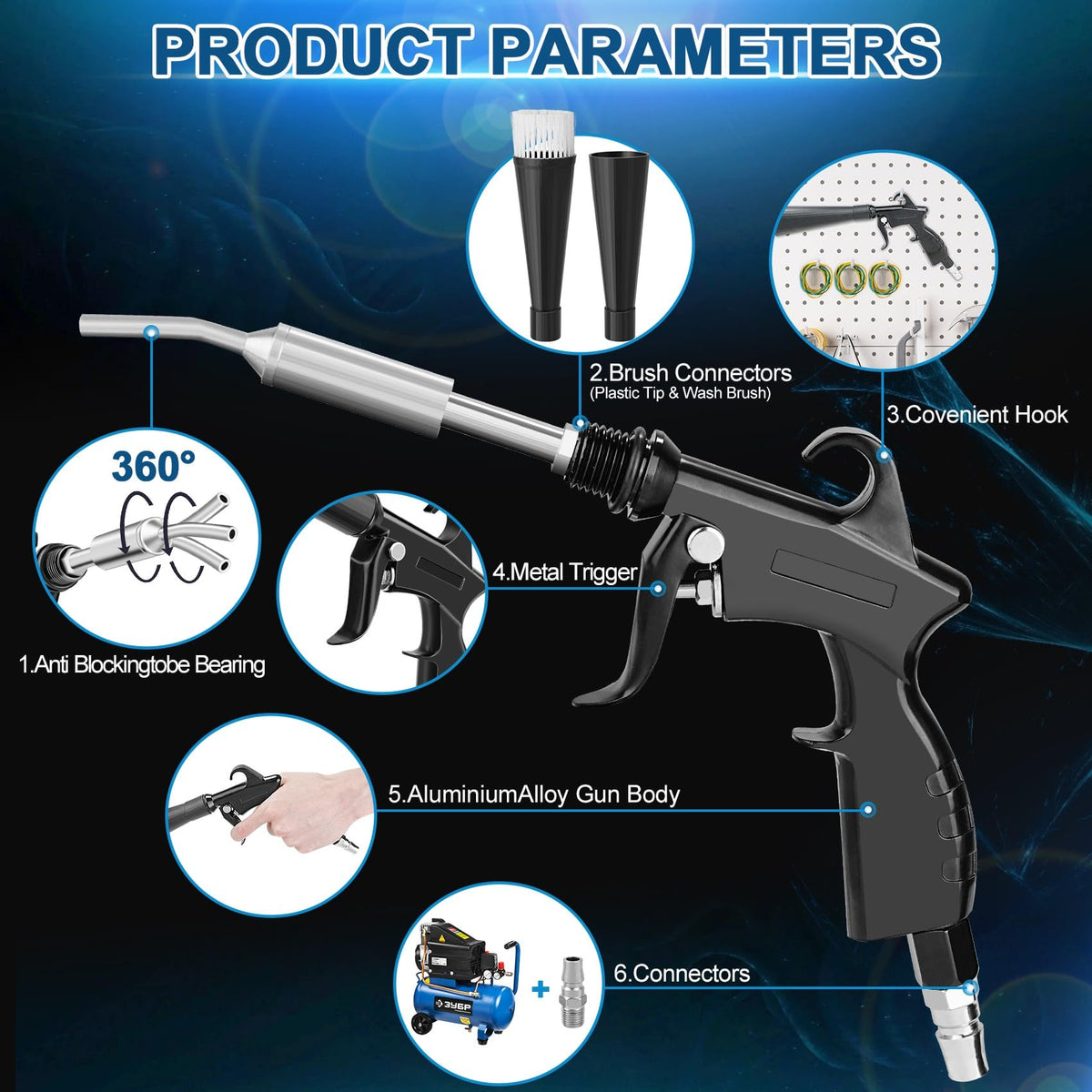 PARAROSE close-up of aluminum nozzle highlighting durable construction