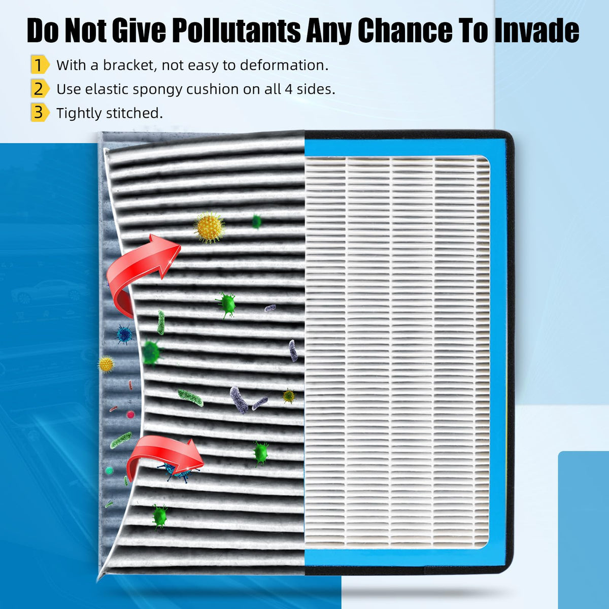 Parfyter CF10374 side profile highlighting layered construction for improved filtration