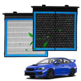 Parfyter CF10930 front view showing filter shape and fit for Subaru models, improves cabin air