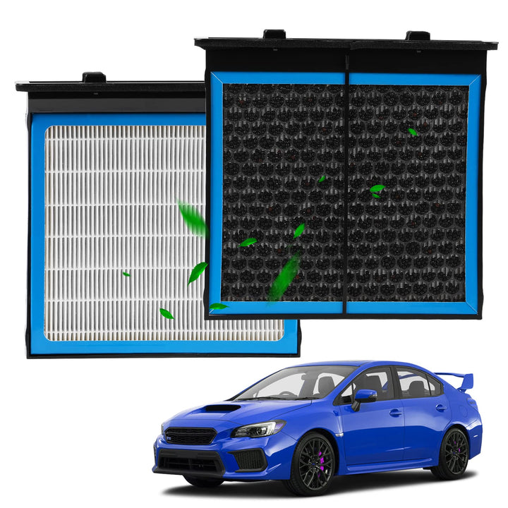 Parfyter CF10930 front view showing filter shape and fit for Subaru models, improves cabin air