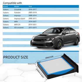 Parfyter CF10930 installed in Subaru Forester cabin filter housing to restore airflow