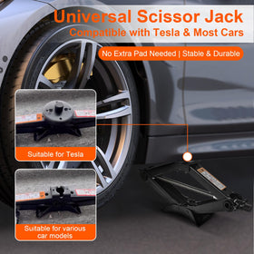 PARGAGAM close-up of rubber Tesla jack pad demonstrating anti-slip grooves