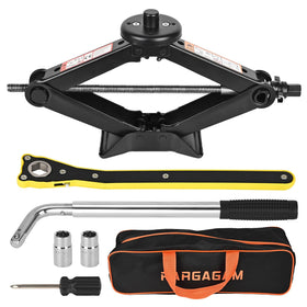 PARGAGAM front packaging showing complete Tesla jack kit and secure storage