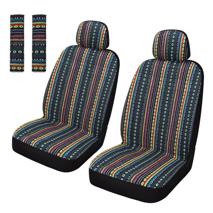 Pariitadin front seat covers displayed on car seats protecting upholstery