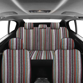 Pariitadin seatbelt pad detail showing comfort and buckle access.