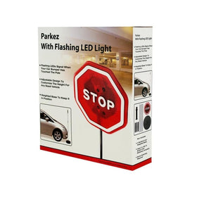 Parkez LED top close-up showing bright flashing light for easy visual stop identification