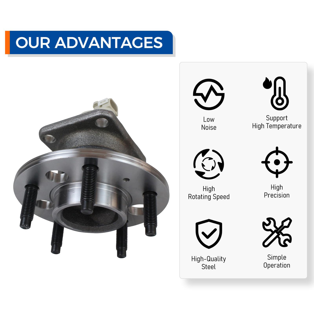 PAROD side profile of hub flange illustrating correct mounting interface and strength