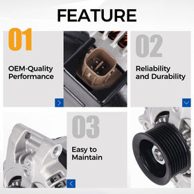 PAROD alternator installed in engine bay demonstrating direct-fit replacement