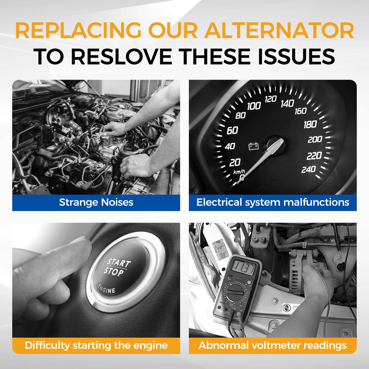 PAROD alternator beside ruler showing compact size for fit confirmation