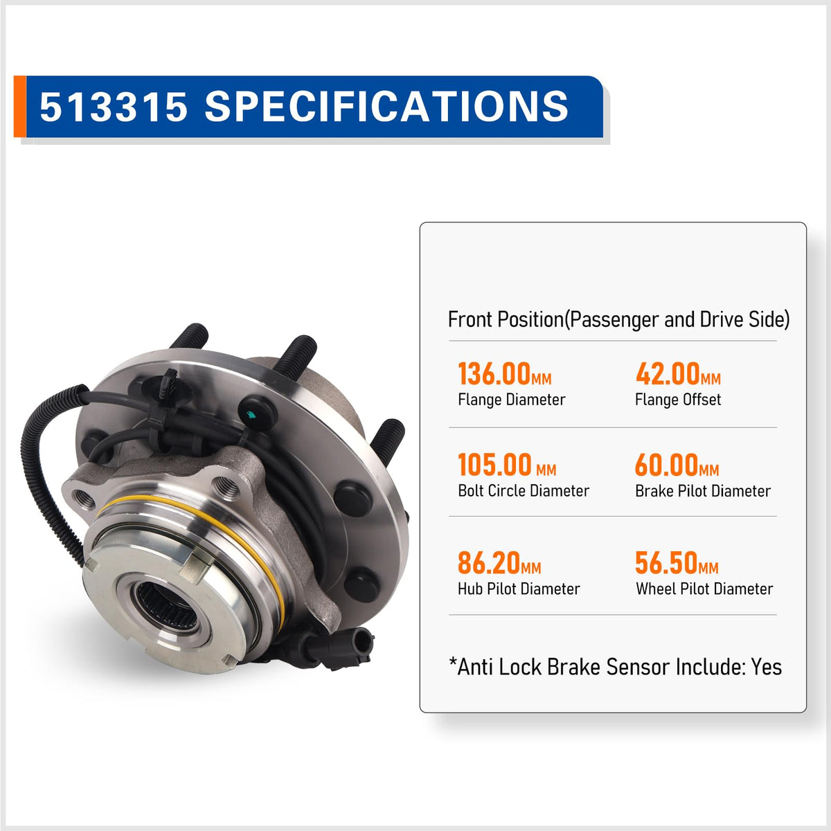 PAROD hub assembly label and part number ensuring correct compatibility