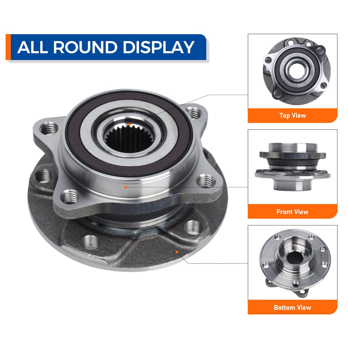 PAROD close-up of hub bearing surface highlighting durable machining