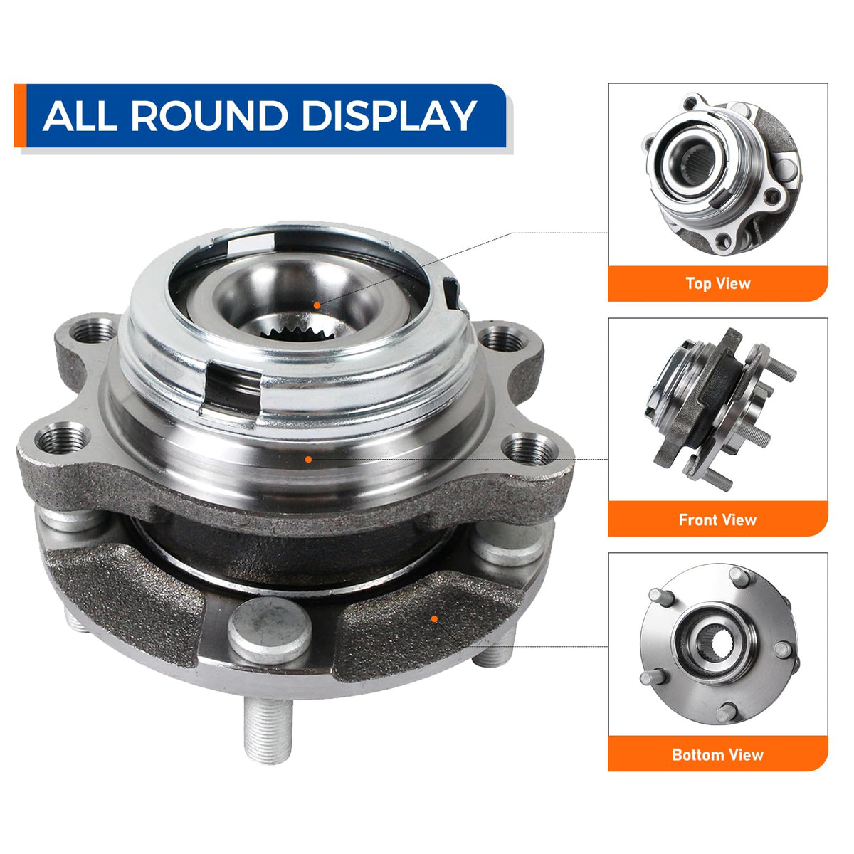 PAROD hub flange close-up highlighting precision machining for secure fit