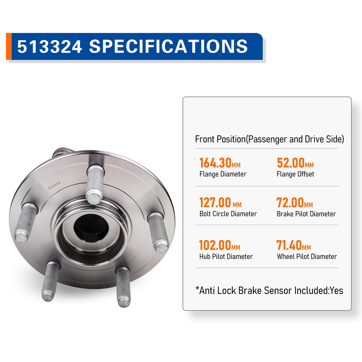 PAROD hub flange mounting holes detail illustrating secure bolt alignment