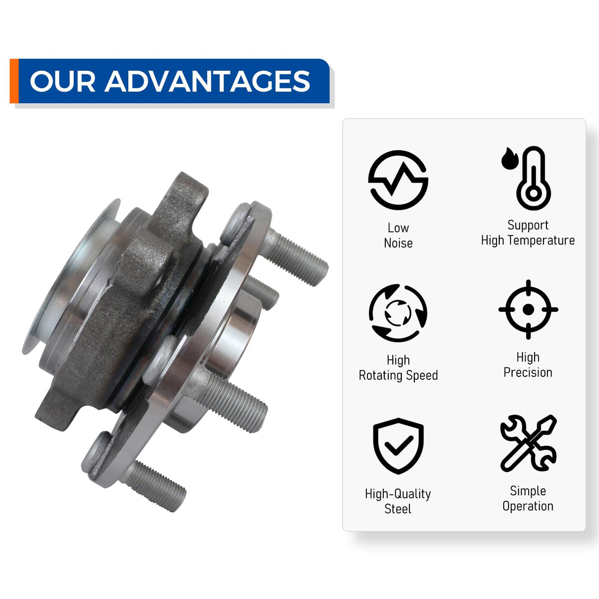 PAROD hub installed with rotor removed illustrating compatibility during service