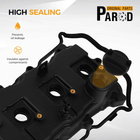 PAROD valve cover closeup of ridges and bolt bosses for secure installation