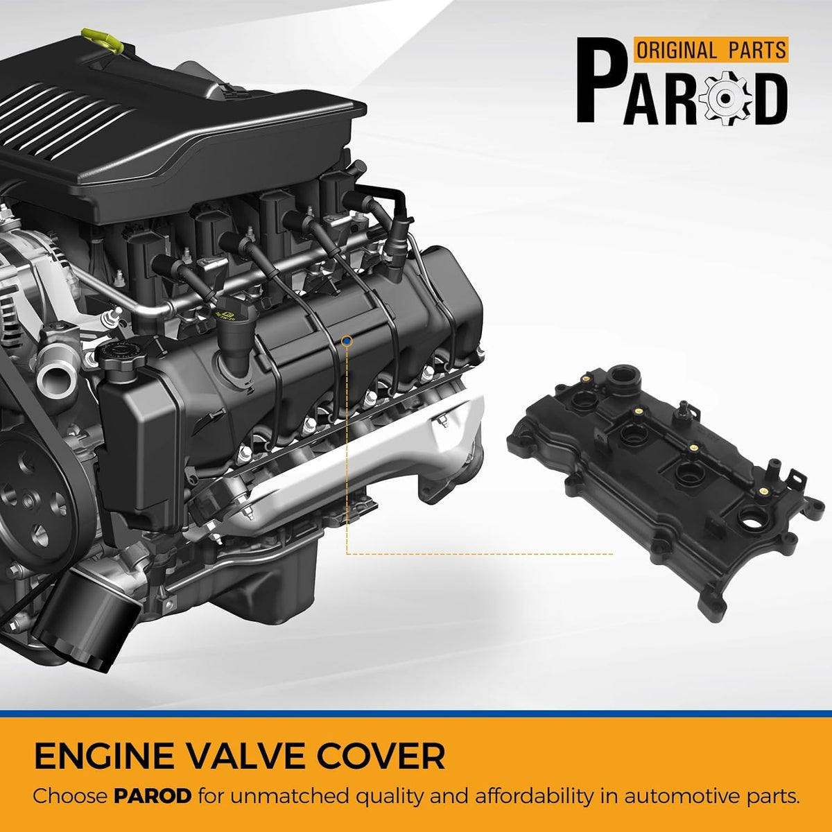 PAROD valve cover gasket detail illustrating seal design and improved oil retention