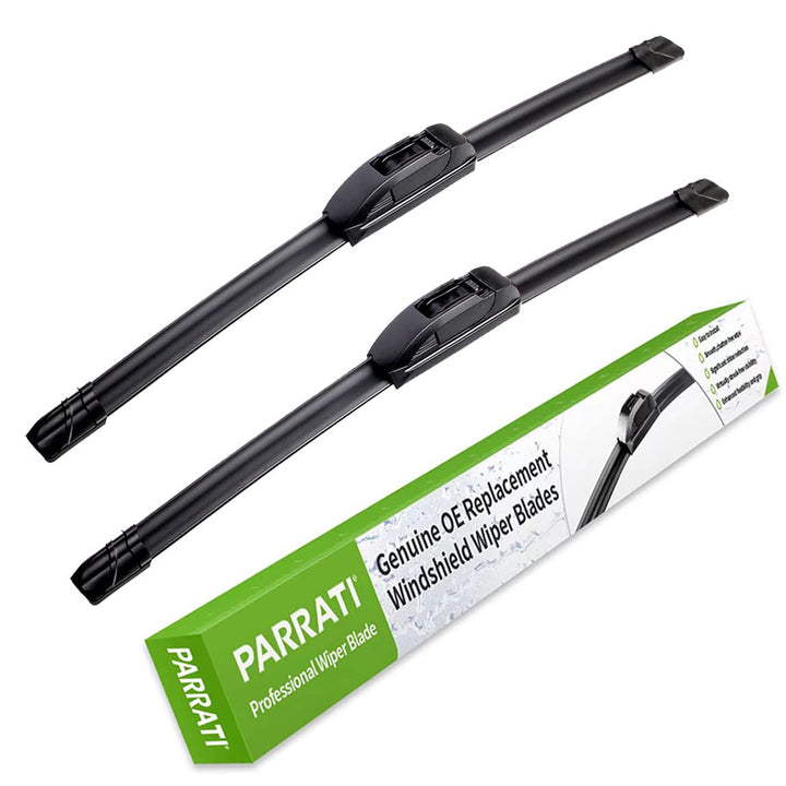 PARRATI front packaging showing 28" and 20" blades and OEM fit benefits