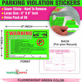 PARTH iMPEX close-up of checklist area for clear violation marking
