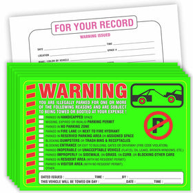 PARTH iMPEX front pack showing 50 fluorescent stickers for quick enforcement