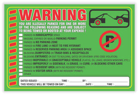 PARTH iMPEX sticker on car in parking lot demonstrating deterrent benefit