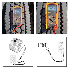 PartLogix adapter connected to multimeter for voltage checks demonstrating accuracy