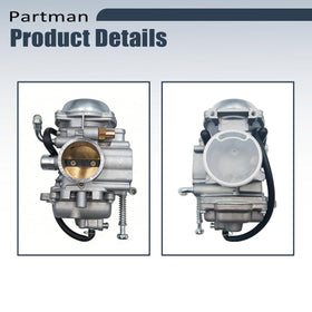 Partman carburetor float bowl closeup showing solid construction and access