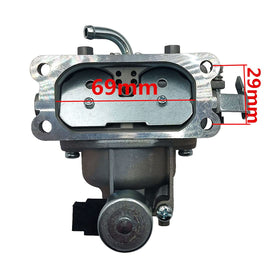 Partman carburetor fuel inlet close-up showing secure connection and leak prevention