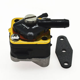 Partman fuel pump installed on an outboard demonstrating direct-fit convenience