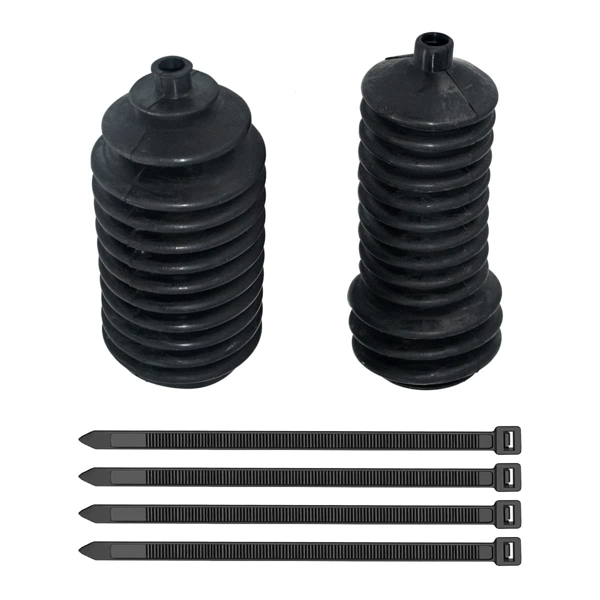 Partman steering rack boot front view showing 2-pack and fitment for Polaris