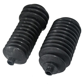 Partman steering rack boot installed on Polaris RZR demonstrating protective cover benefit