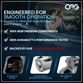 Parts Player starter installed in engine bay demonstrating direct-fit convenience