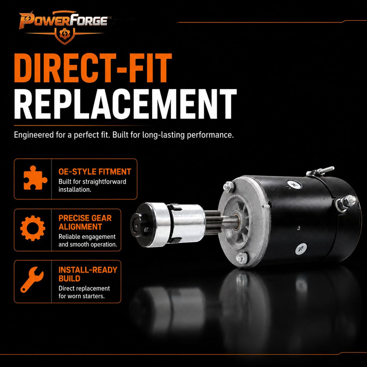 Parts World USA starter electrical terminals clear for easy wiring