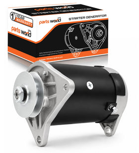 parts world USA starter generator front view showing durable housing and fit