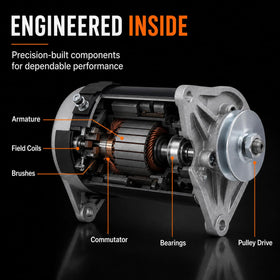 Parts World USA starter generator installed in Club Car engine bay restoring cranking