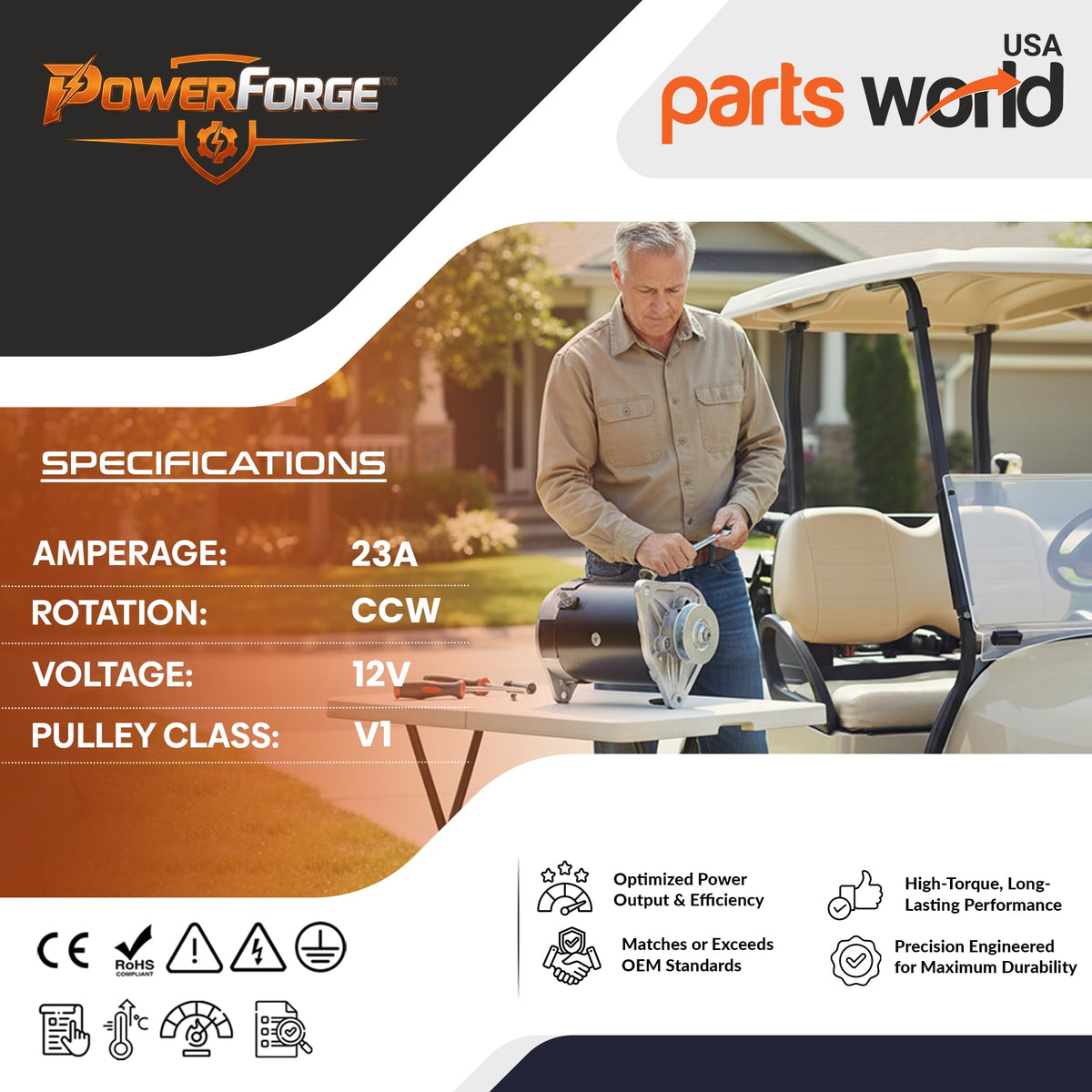 Parts World USA pulley detail highlighting machining and alignment for reliable drive