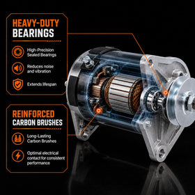 Parts World USA starter generator V1 pulley detail illustrating correct belt engagement