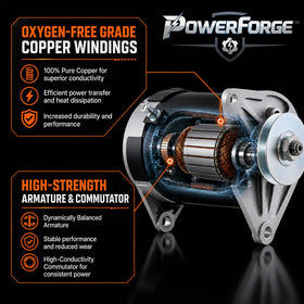 Parts World USA starter generator side profile revealing compact design benefit