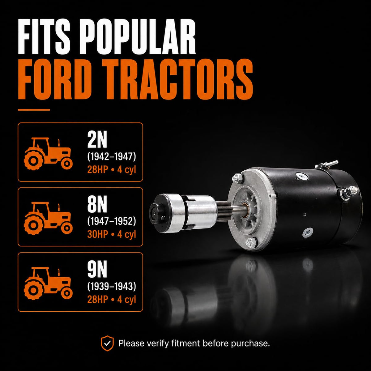Parts World USA starter side profile highlighting compact durable housing