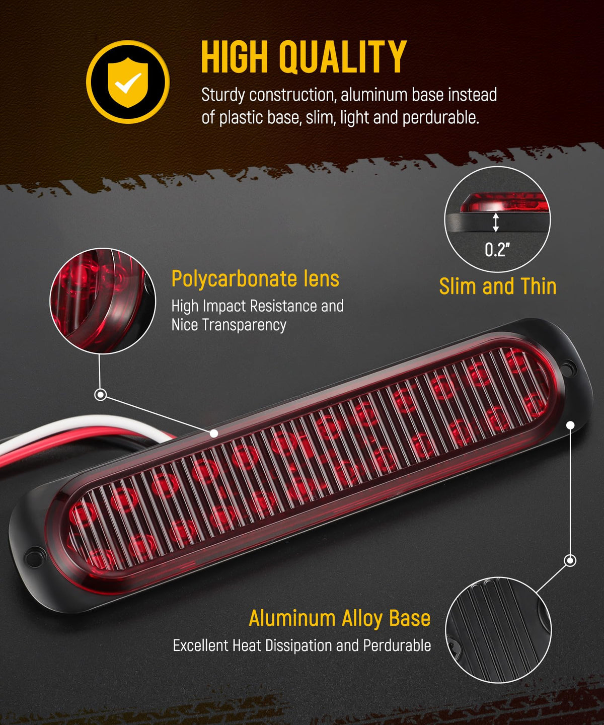 Partsam aluminum backplate showing heat dissipation and sturdy construction