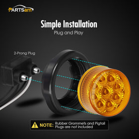 Partsam illuminated at night on truck showing enhanced roadside visibility benefit