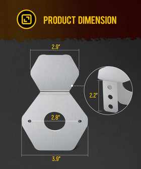 Partsam angle adjustment holes showing three-hole pattern for precise alignment