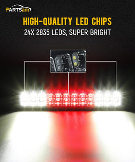 Partsam white LEDs lighting truck bed for cargo tasks with bright coverage
