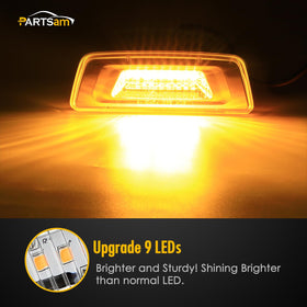 Partsam close-up of clear lens revealing LED array and durable finish